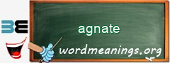 WordMeaning blackboard for agnate